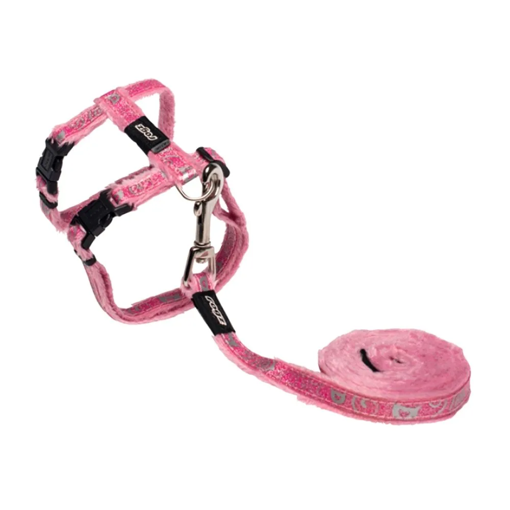 Rogz Sparklecat Harness & Lead Set - Pink Small SALE