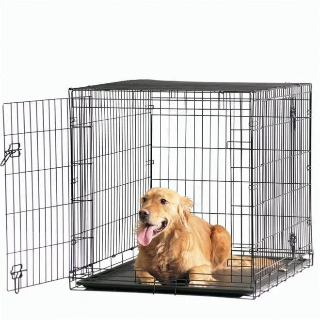 Savic | Dog Cottage | Black Double Door Cage Crate