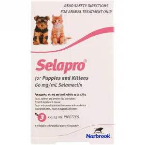 Selapro Spot On Treatment <2.5kg Kitten & Puppy