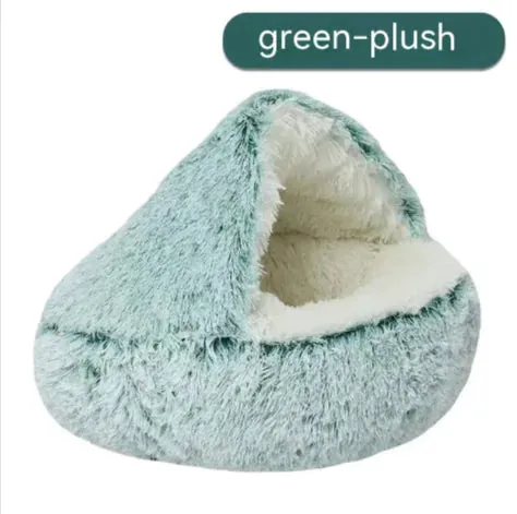 Semi-Closed Pet Bed Cozy Year-Round Comfort