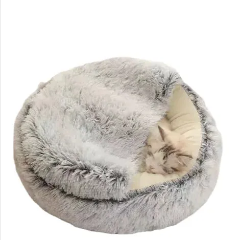 Semi-Closed Pet Bed Cozy Year-Round Comfort