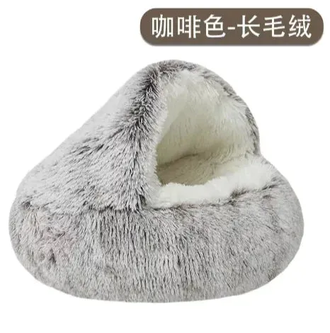 Semi-Closed Pet Bed Cozy Year-Round Comfort