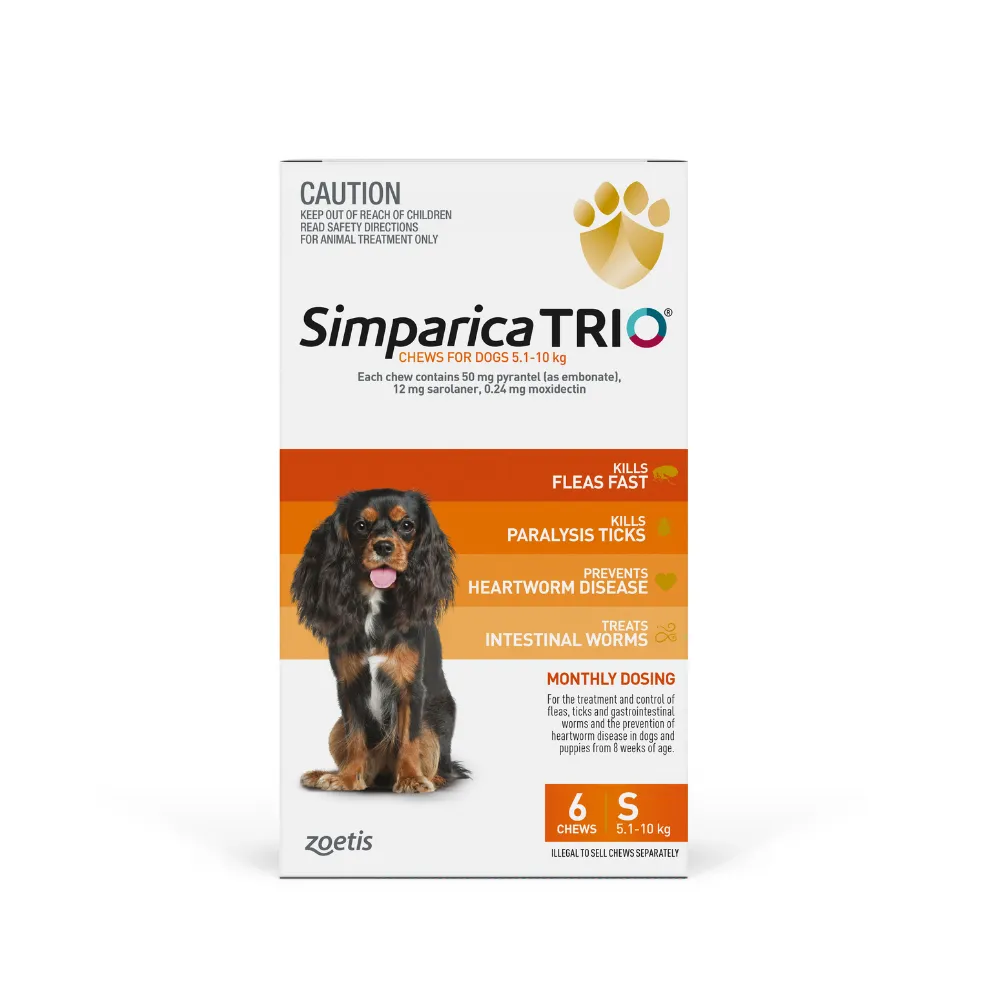 Simparica Trio - Chews for Dogs 5.1-10kg (6pk)
