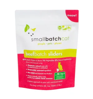 Smallbatch Frozen Raw Cat Beef Sliders 3lb