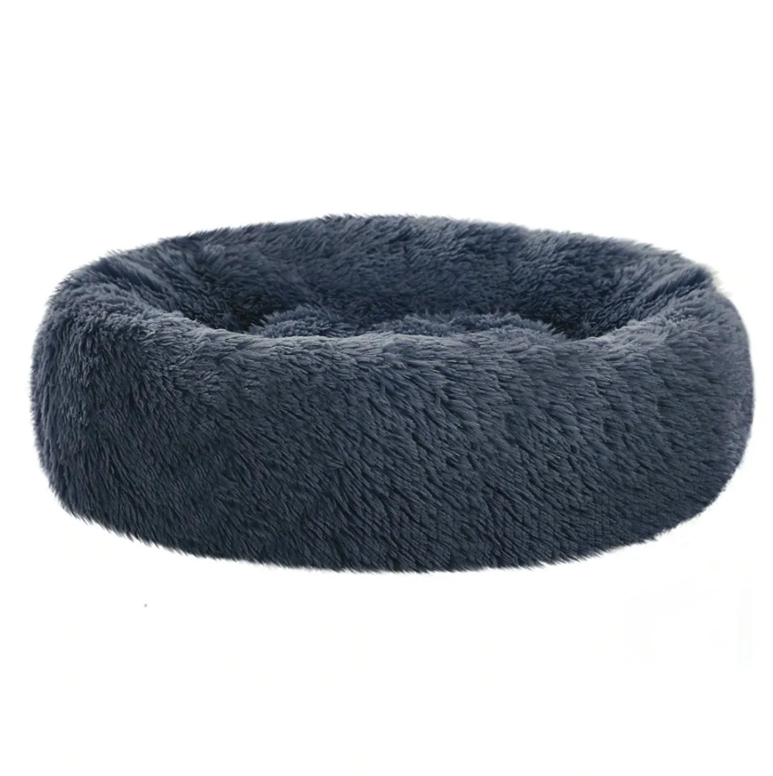 Soothing Calming Donut Pet Bed in Dark Grey