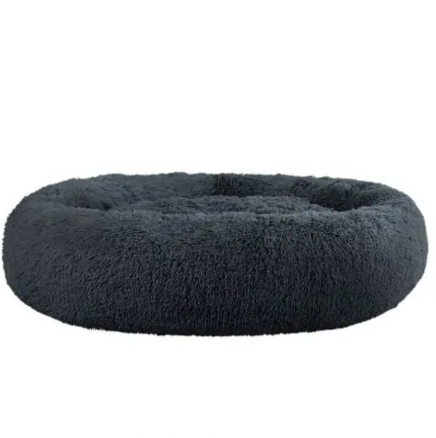 Soothing Calming Donut Pet Bed in Dark Grey
