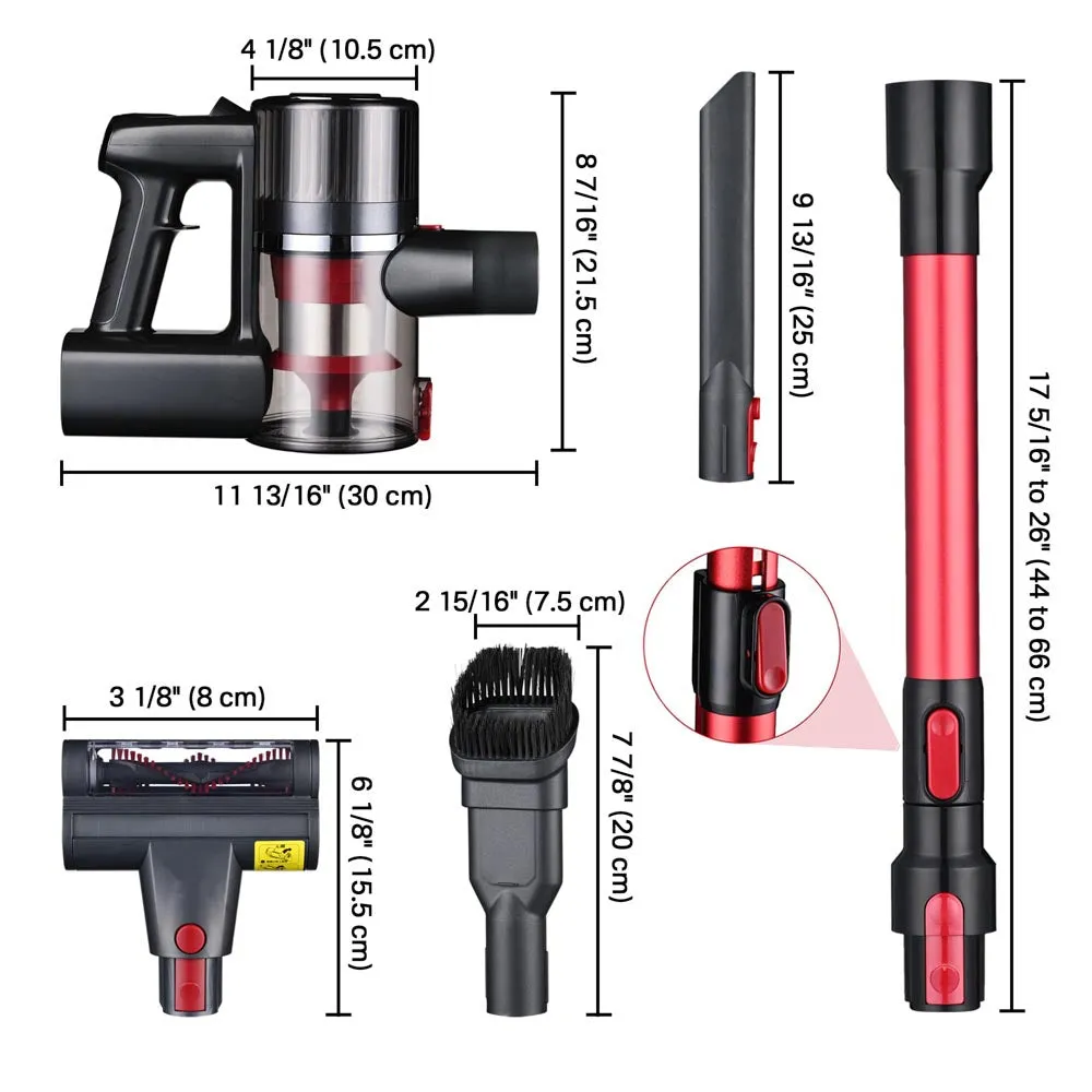 TheLAShop 4in1 Cordless Stick Vacuum for Pet Hardwood Floors Carpet