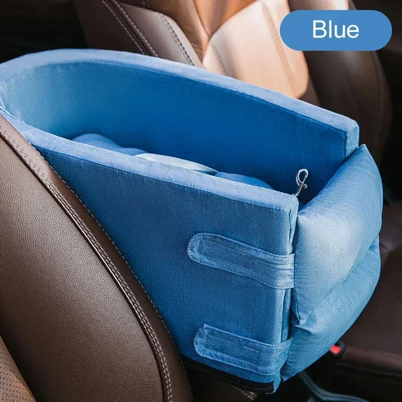 Travel Safely with Your Pet: Portable Pet Dog Car Seat, Nonslip Carriers - Central Control Safety Armrest Box Kennel Dog Bed for Small Dogs & Cats, Ideal for Travel!