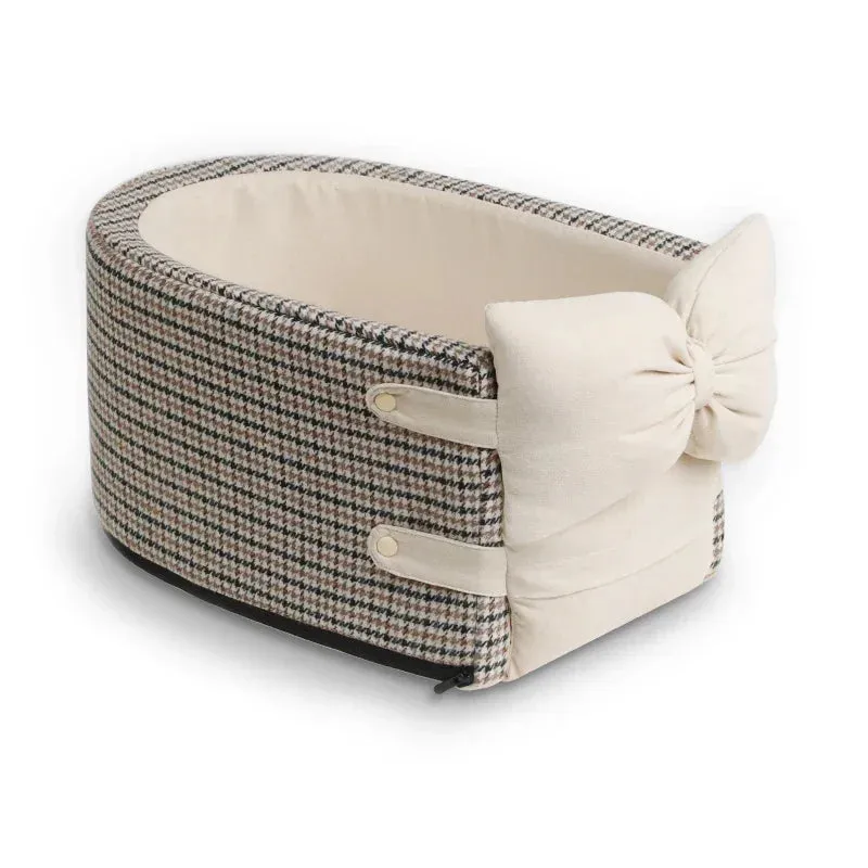 Travel Safely with Your Pet: Portable Pet Dog Car Seat, Nonslip Carriers - Central Control Safety Armrest Box Kennel Dog Bed for Small Dogs & Cats, Ideal for Travel!