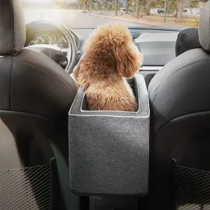 Travel Safely with Your Pet: Portable Pet Dog Car Seat, Nonslip Carriers - Central Control Safety Armrest Box Kennel Dog Bed for Small Dogs & Cats, Ideal for Travel!