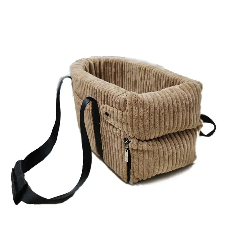 Travel Safely with Your Pet: Portable Pet Dog Car Seat, Nonslip Carriers - Central Control Safety Armrest Box Kennel Dog Bed for Small Dogs & Cats, Ideal for Travel!