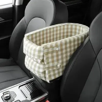 Travel Safely with Your Pet: Portable Pet Dog Car Seat, Nonslip Carriers - Central Control Safety Armrest Box Kennel Dog Bed for Small Dogs & Cats, Ideal for Travel!
