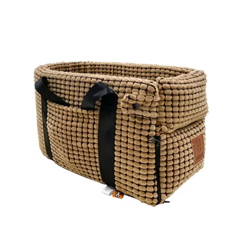 Travel Safely with Your Pet: Portable Pet Dog Car Seat, Nonslip Carriers - Central Control Safety Armrest Box Kennel Dog Bed for Small Dogs & Cats, Ideal for Travel!