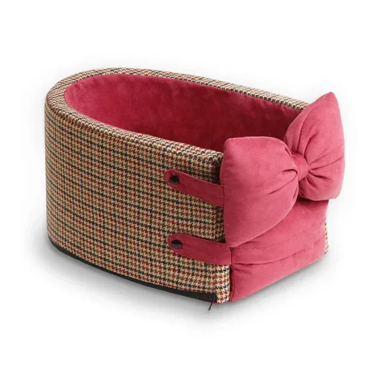 Travel Safely with Your Pet: Portable Pet Dog Car Seat, Nonslip Carriers - Central Control Safety Armrest Box Kennel Dog Bed for Small Dogs & Cats, Ideal for Travel!