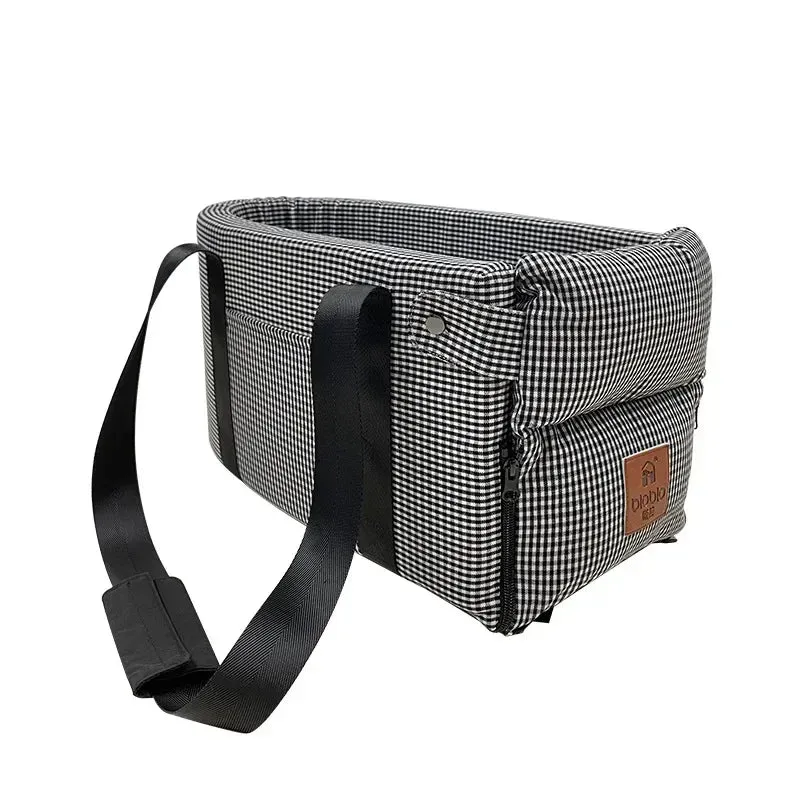 Travel Safely with Your Pet: Portable Pet Dog Car Seat, Nonslip Carriers - Central Control Safety Armrest Box Kennel Dog Bed for Small Dogs & Cats, Ideal for Travel!