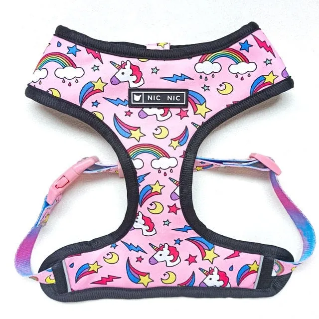 Unicorn Dachshund Harness and Leash Set