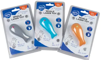 WHALE LASER CAT TOY MIXED COLORS